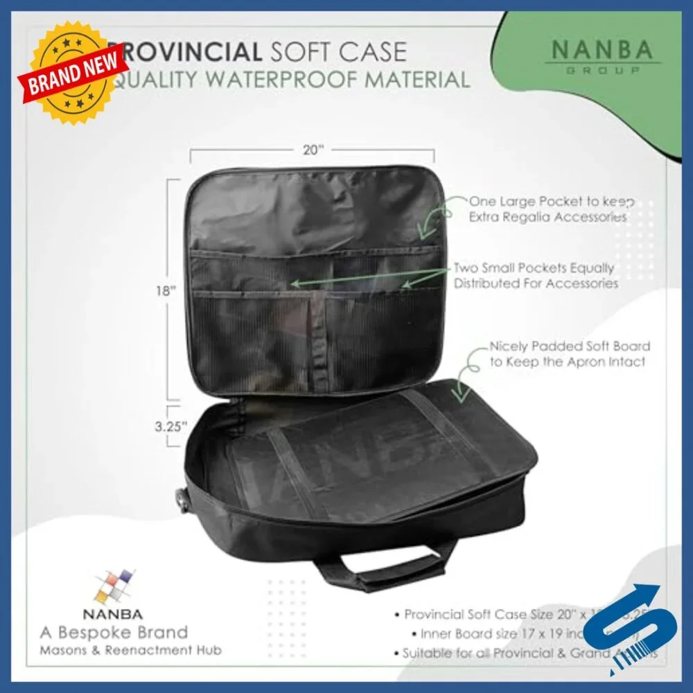 Freemason Apron Case Set with Shoulder Strap Inner Pocket